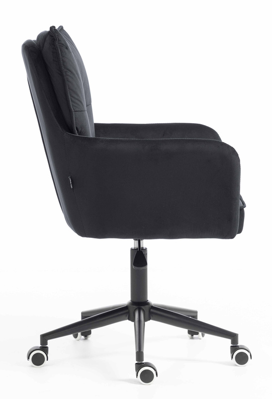 HR250K Fekete modern velúr szék fekete lábbal