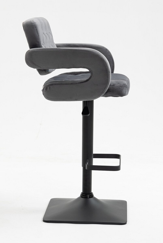 HR8403KW Grafit modern velúr szék fekete lábbal