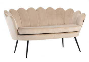 FREY Latte modern velúr kanapé fekete lábbal