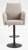HR280W Latte modern boucle szék fekete lábbal