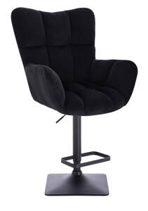 HR650KW Fekete modern velúr szék fekete lábbal