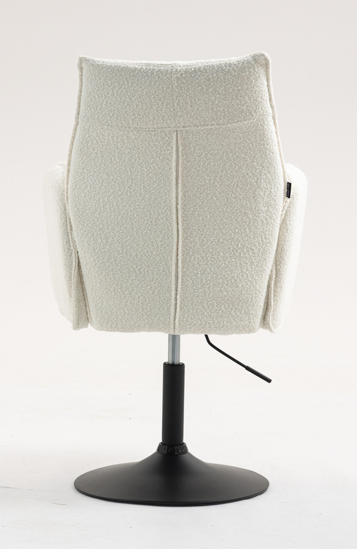 HR280N Krémszínű modern boucle szék fekete lábbal