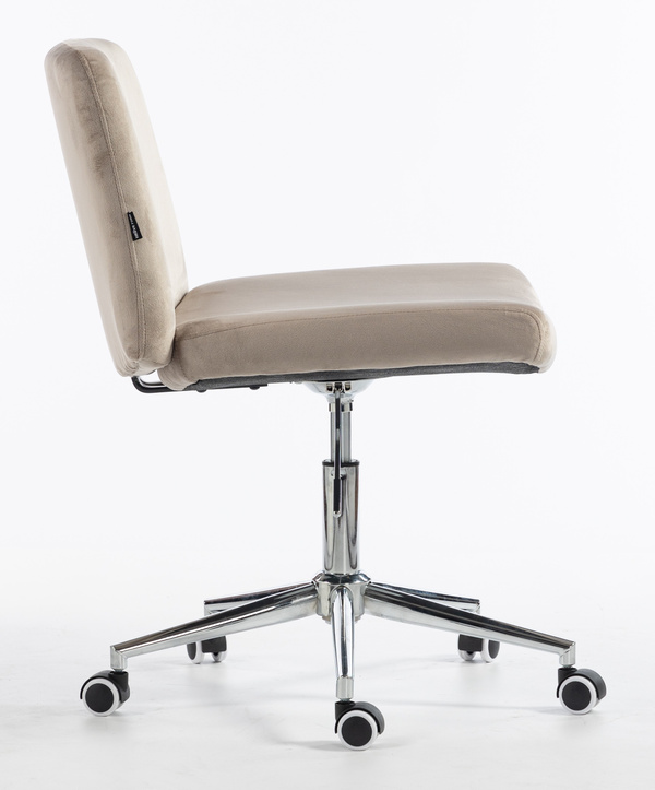HR150K Latte Modern Velúr Szék Krómozott lábbal