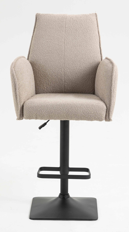 HR280KW Latte modern boucle szék fekete lábbal