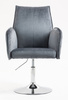 HR280N Grafit Modern Velúr Szék Krómozott lábbal
