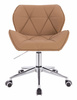 HR111K Karamell Műbőr Premium Soft szék krómozott lábbal