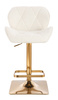 HR111KW Krémszínű modern boucle szék arany lábbal