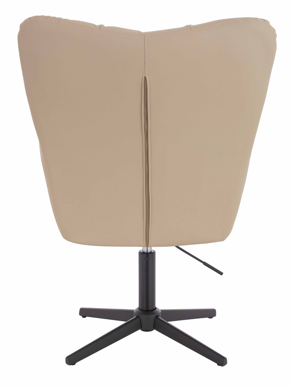 HR650CROSS Krémszínű Műbőr Premium Soft szék fekete lábbal