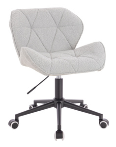 HR111K Szürke modern boucle szék fekete lábbal