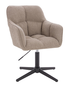 HR550CROSS Latte modern boucle szék fekete lábbal