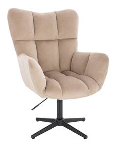 HR650CROSS Latte modern velúr szék fekete lábbal