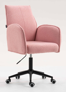 HR280K Púder Rózsaszín modern boucle szék fekete lábbal