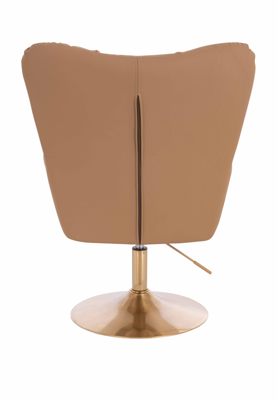 HR650N Karamell Műbőr Premium Soft szék arany lábbal