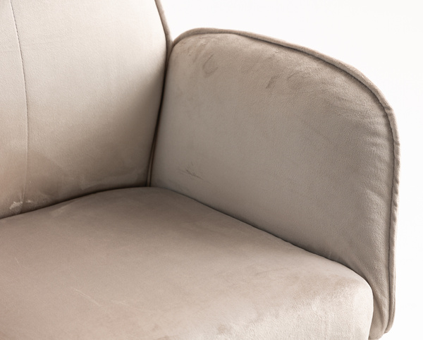 HR280W Latte Modern Velúr Szék Fekete lábbal