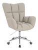 HR650K Ecru Műbőr Premium Soft szék krómozott lábbal