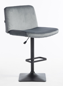 HR150KW Grafit Modern Velúr Szék Fekete lábbal