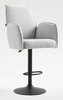 HR280W Szürke modern boucle szék fekete lábbal