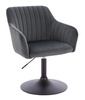 HR190N Grafit Modern Velúr Szék Fekete lábbal