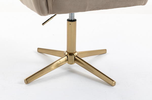 HR250CROSS Latte modern velúr szék arany lábbal