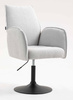 HR280N Szürke modern boucle szék fekete lábbal