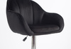 HR2055W Fekete Modern Velúr Szék Krómozott lábbal