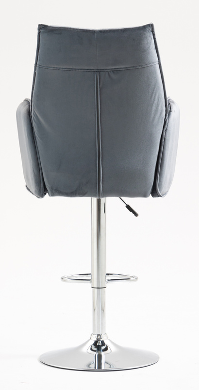 HR280W Grafit Modern Velúr Szék Krómozott lábbal