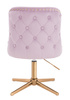 HR940CROSS Halványlila Modern Velúr Szék Arany lábbal