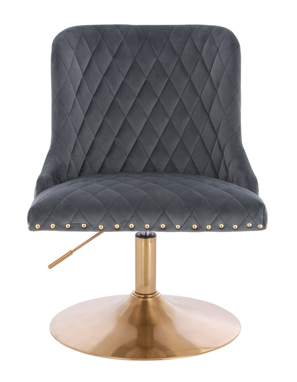 HR940N Grafit Modern Velúr Szék Arany lábbal