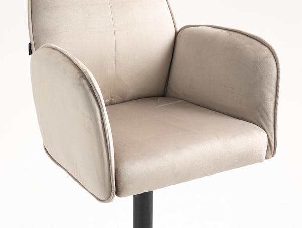 HR280KW Latte Modern Velúr Szék Fekete lábbal