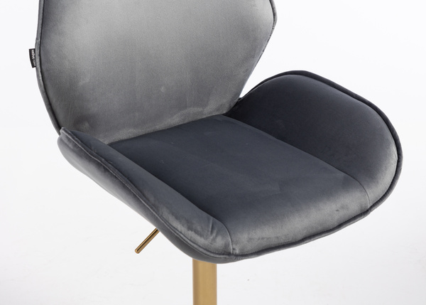 HR350N Grafit modern velúr szék arany lábbal