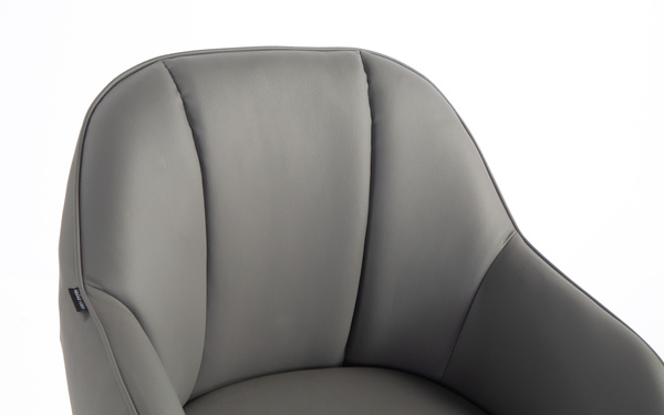 HR2055K Szürke Modern Műbőr Szék Aany lábbal