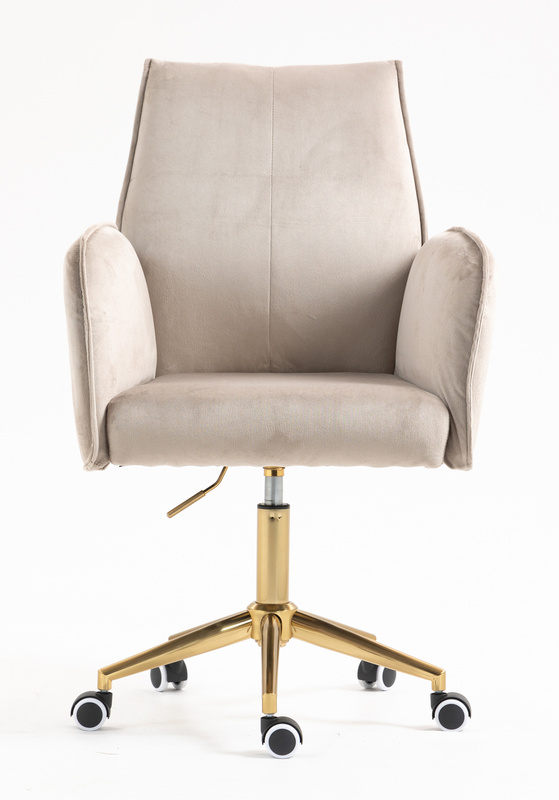 HR280K Latte Modern Velúr Szék Arany lábbal