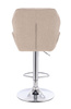 HR212W Latte modern boucle szék krómozott lábbal