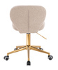 HR193K Latte modern boucle  szék arany lábbal
