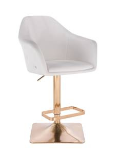 HC547KW Fehér modern műbőr szék arany lábbal