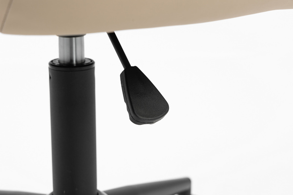 HR2055K Krémszínű Modern Műbőr Szék Fekete lábbal