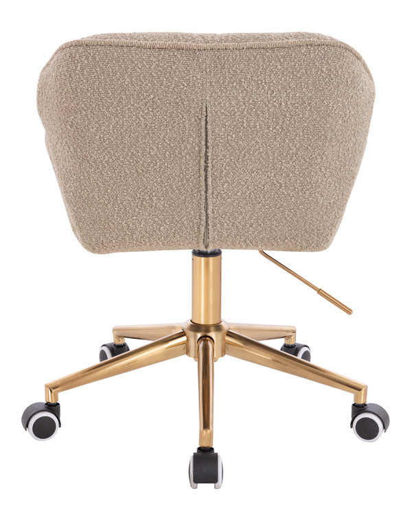 HR111K Latte modern boucle szék arany lábbal