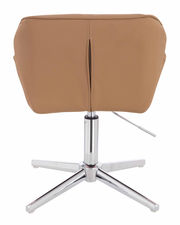 HR111CROSS Karamell Műbőr Premium Soft szék krómozott lábbal