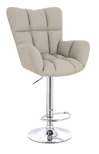 HR650W Ecru Műbőr Premium Soft szék krómozott lábbal