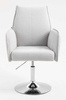 HR280N Szürke modern boucle szék krómozott lábbal