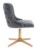 HR940CROSS Grafit Modern Velúr Szék Arany lábbal
