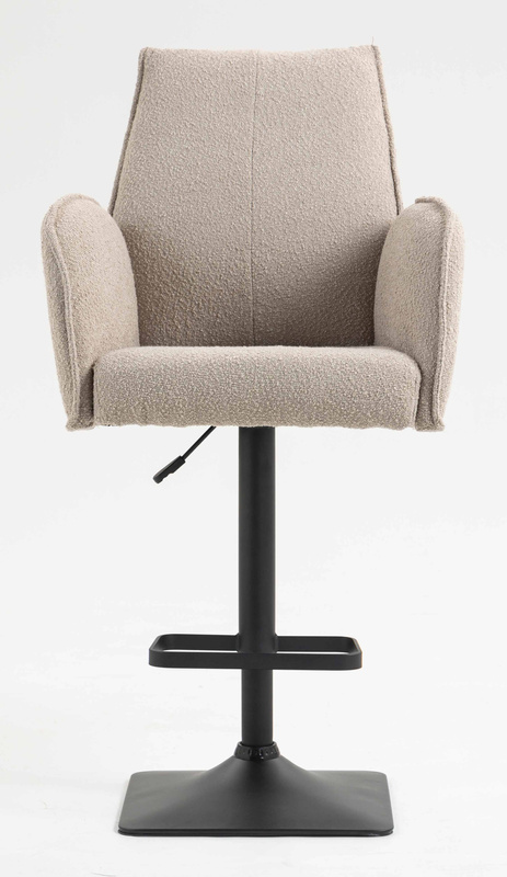 HR280KW Latte modern boucle szék fekete lábbal
