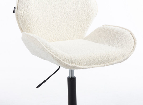 HR350CROSS Krémszínű modern boucle szék fekete lábbal