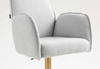 HR280W Szürke modern boucle szék arany lábbal