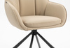 HR2055 CSILLAGLÁB Krémszínű Modern Műbőr Szék Fekete lábbal