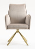 HR280 CSILLAGLÁB Latte Modern Velúr Szék Arany lábbal