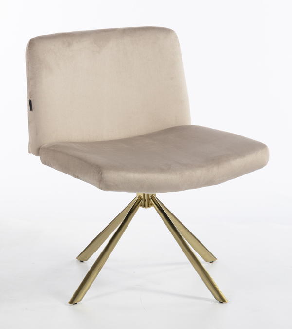 HR150 CSILLAGLÁB Latte Modern Velúr Szék Arany lábbal