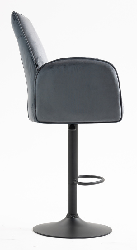 HR280W Grafit Modern Velúr Szék Fekete lábbal