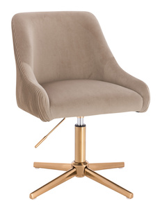HR920CROSS Latte Modern Velúr Szék Arany lábbal