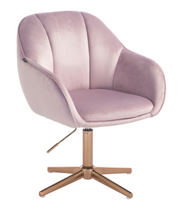 HR2055CROSS Halványlila Modern Velúr Szék Arany lábbal